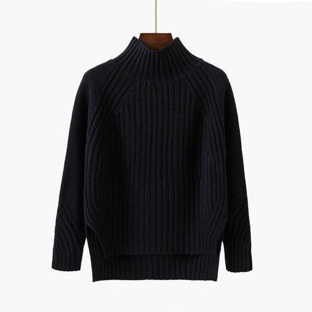 Eleanor Wickham | Ribbed Turtleneck Knit Sweater