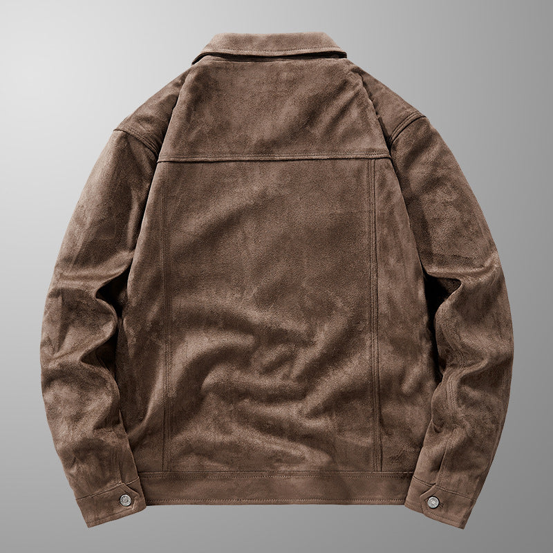 Clive Whitmore | Suede Mens Jacket With Button Chest Pockets