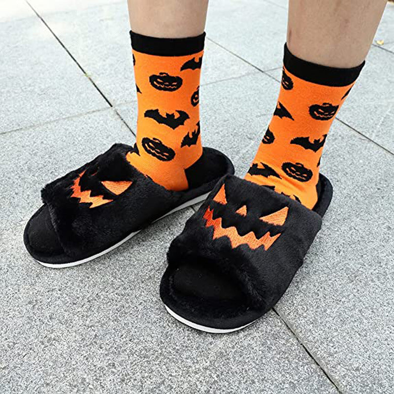 Phoebe Attwood | Pumpkin Face Halloween Slippers