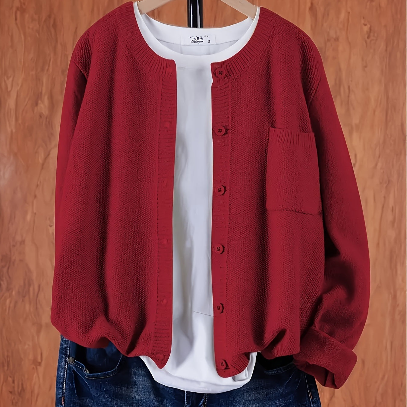 Emma Hughes | Rose Pink Knitted Crew Neck Cardigan