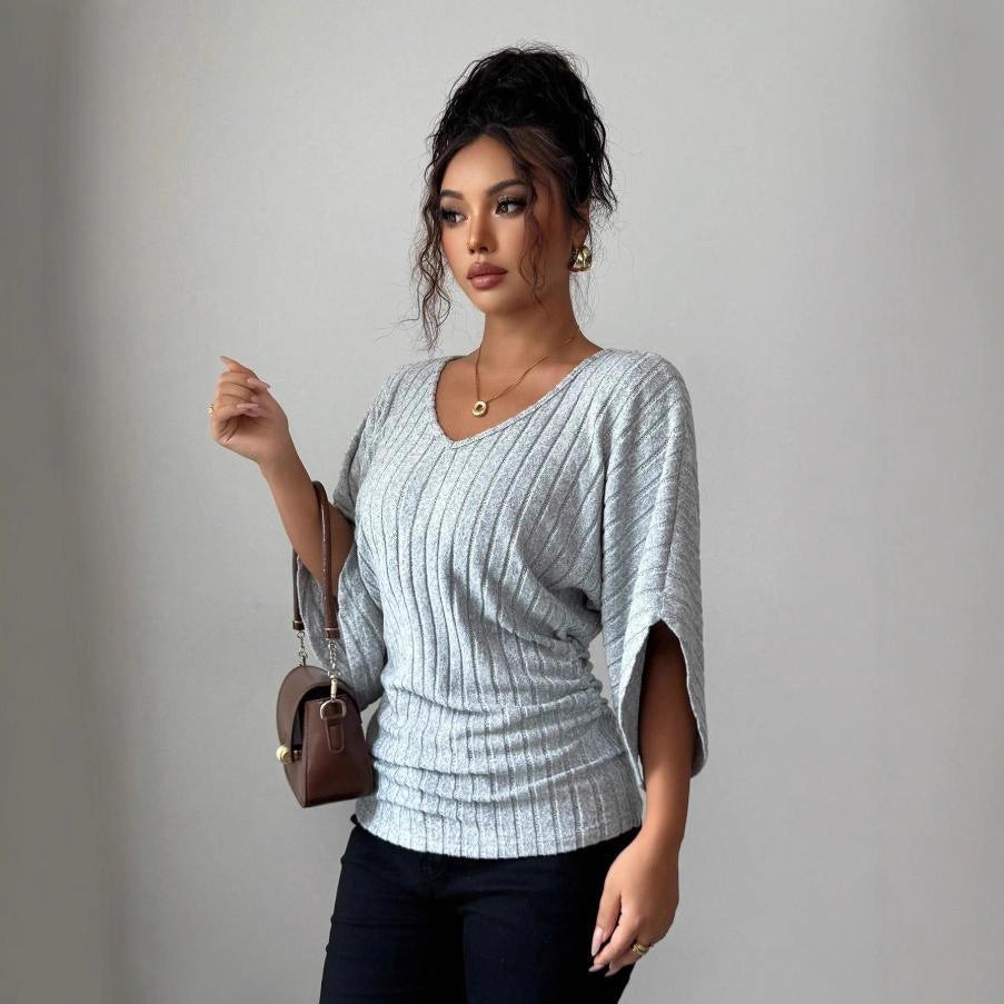 Daisy Edwards | Ribbed Knit V-Neck Top