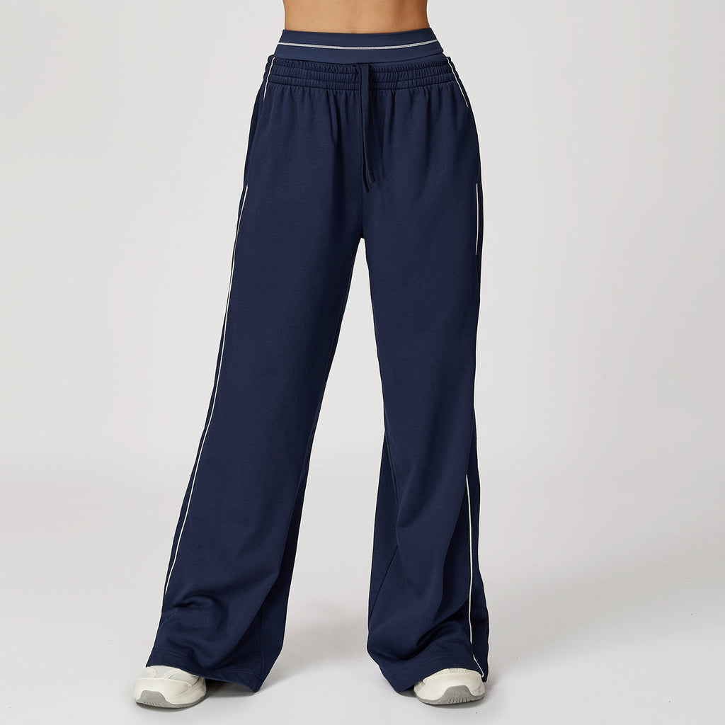 Grace Wood | High-Waisted Wide-Leg Track Pants