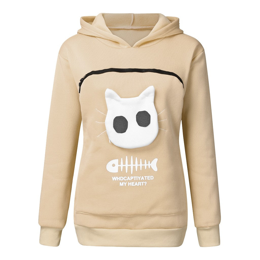 Phoebe Lockhart | Cat Pocket Hoodie for Women