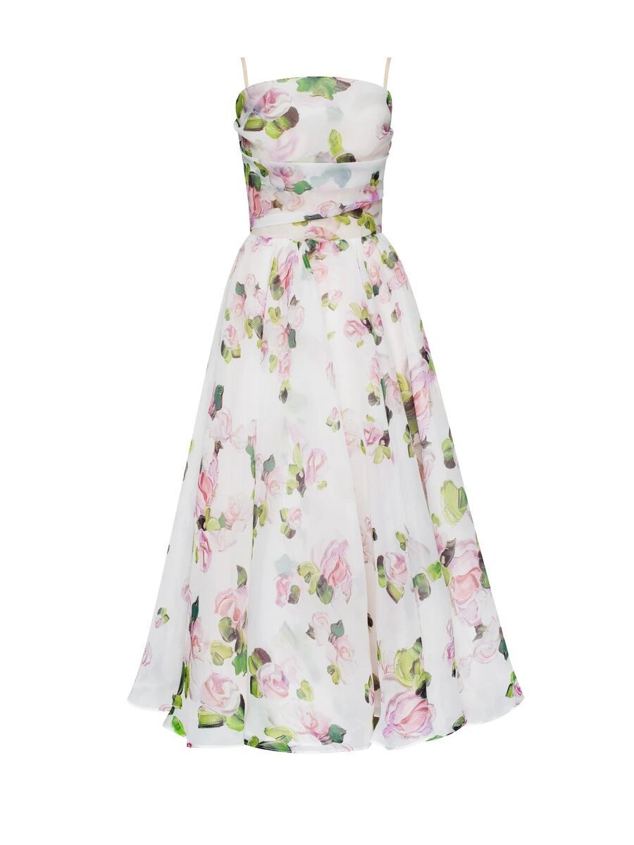 Freya Dalton | Floral Organza Cami Midi Dress