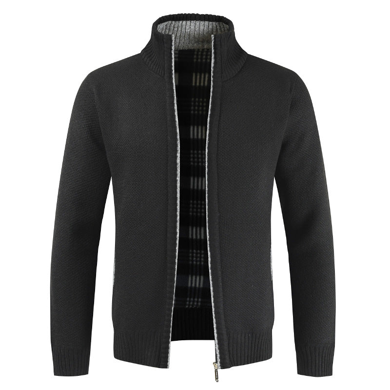 Nathaniel Grant | Fleece-Lined Zip Sweater With Stand Collar