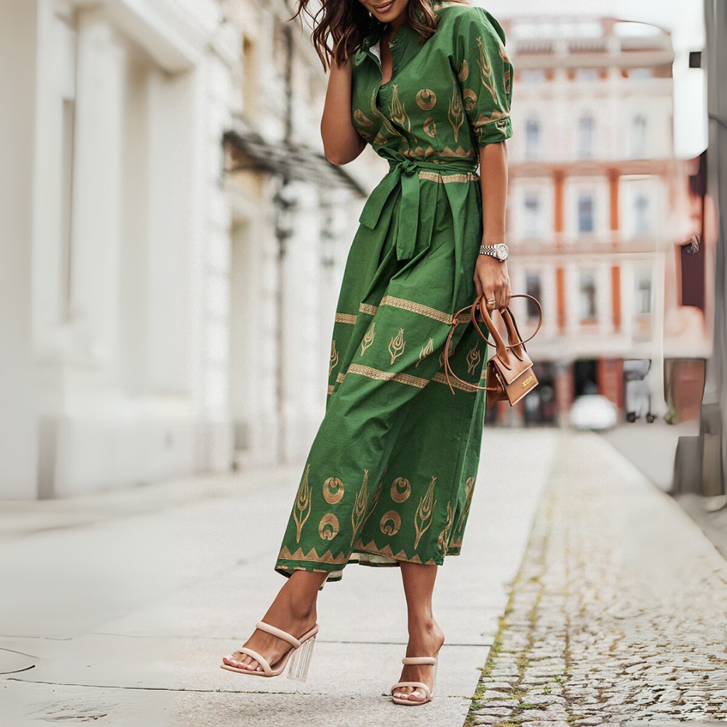 Matilda Brennan | Cotton Maxi Dress With Tribal Print