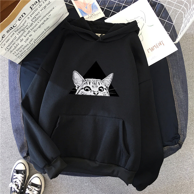Freya Marsden | Cat Print Hoodie For Women