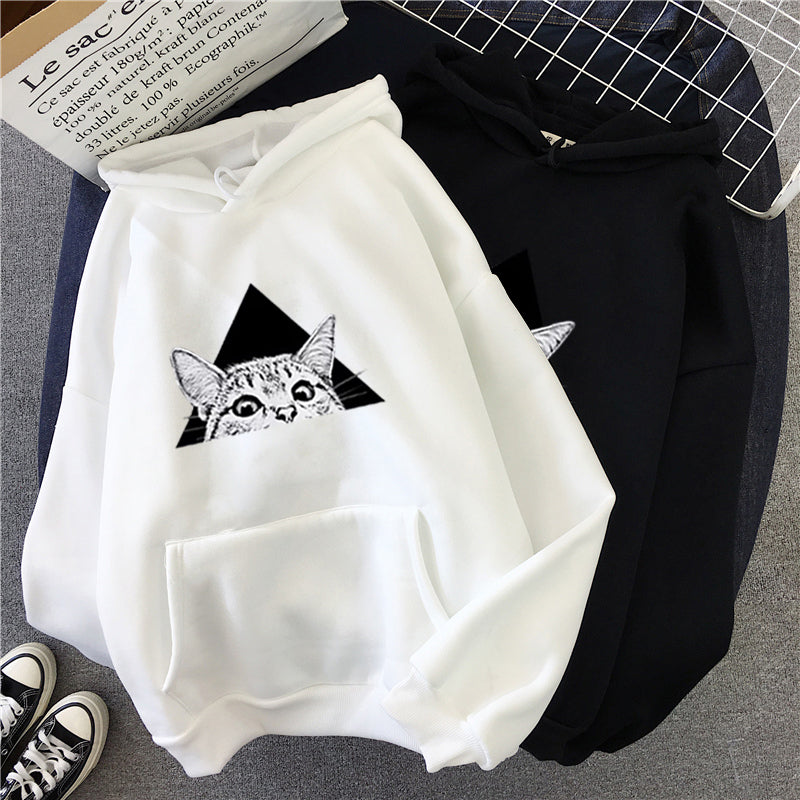Freya Marsden | Cat Print Hoodie For Women