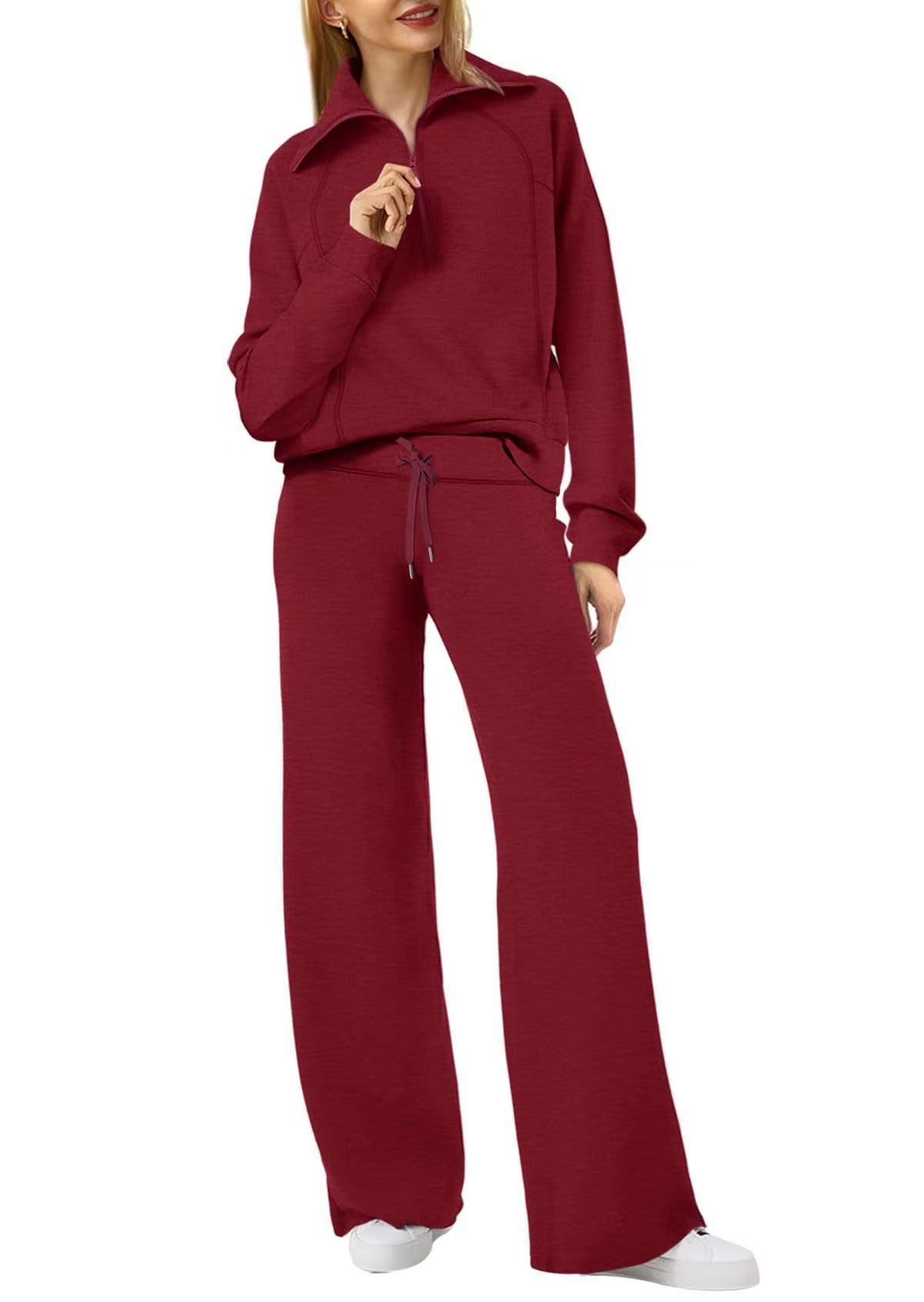 Harriet Griffiths | Half-Zip Hoodie & Wide-Leg Trousers Co-ord Set