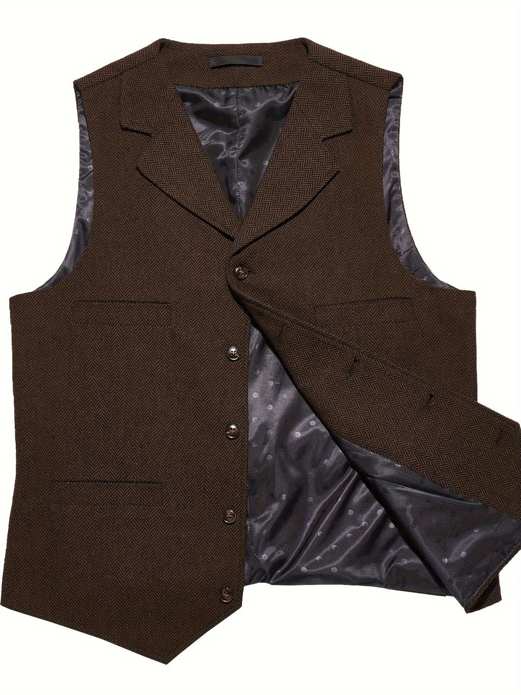 Tobias Sterling | Herringbone Wool Waistcoat for Men
