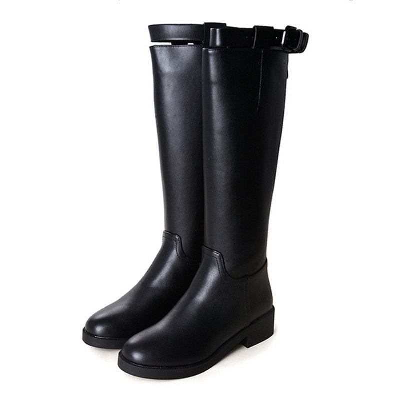 Delphine Ashcott | Knee-High Lace-Up Leather Boots