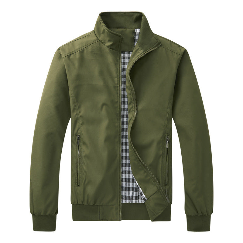 Lachlan Ferris | Olive Green Mens Jacket With Zip Front