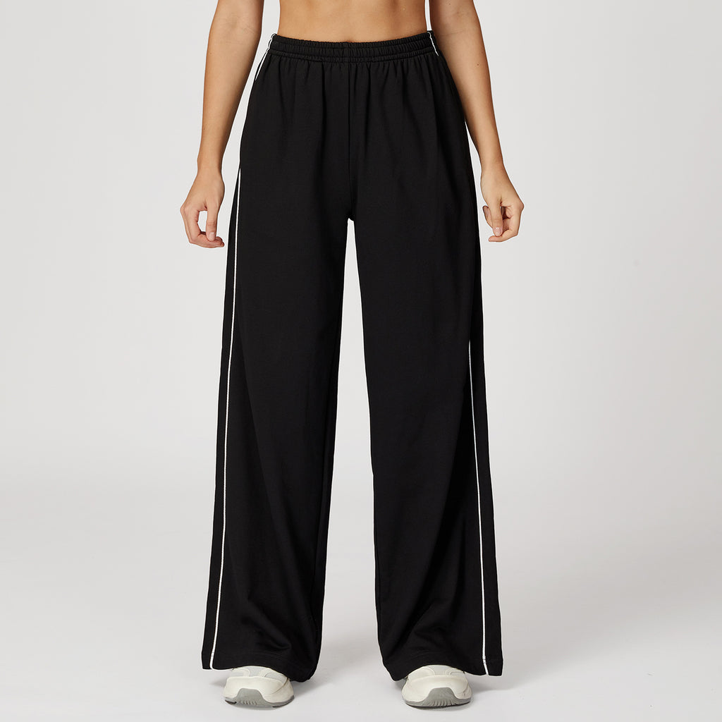 Grace Wood | High-Waisted Wide-Leg Track Pants