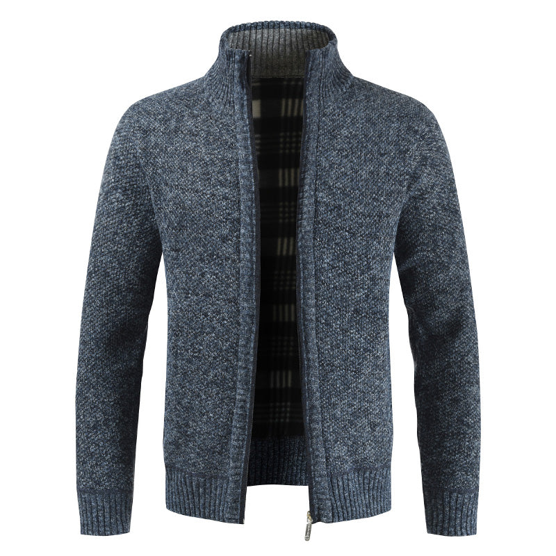 Nathaniel Grant | Fleece-Lined Zip Sweater With Stand Collar