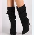 Florence Kingsley | Slouchy Suede Pointed-Toe Heeled Boots