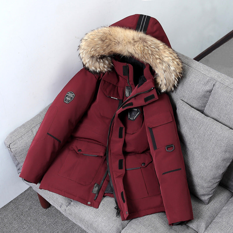 Rupert Thompson | Fur Hood Padded Down Jacket for Men