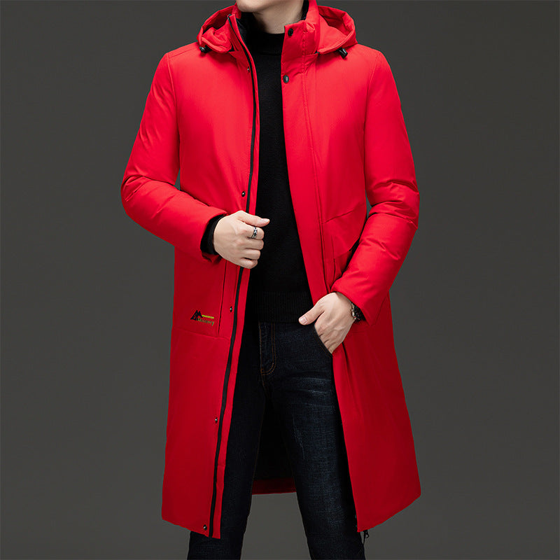 Nathaniel Fletcher | Long Hooded Puffer Jacket for Men
