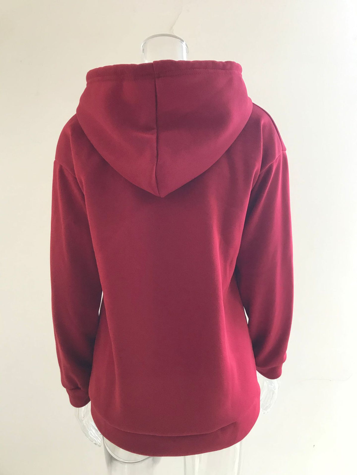Hattie Marsh | Blue Hooded Button Drawstring Sweatshirt For Women