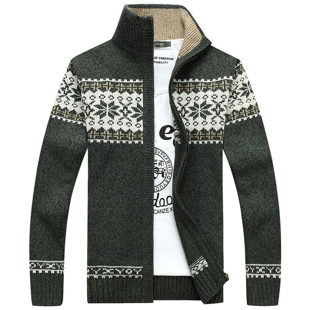 Desmond Hill | Fair Isle Knitted Zip Cardigan