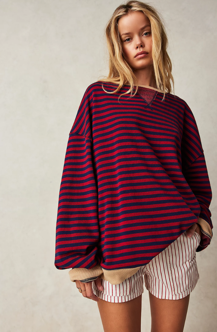Cassandra Whitlock | Striped Colour-Block Pullover Sweater