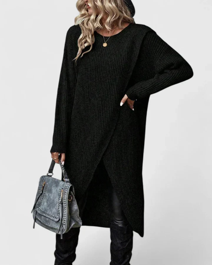 Odette Lambert | Wrap-Front Knit Jumper Dress