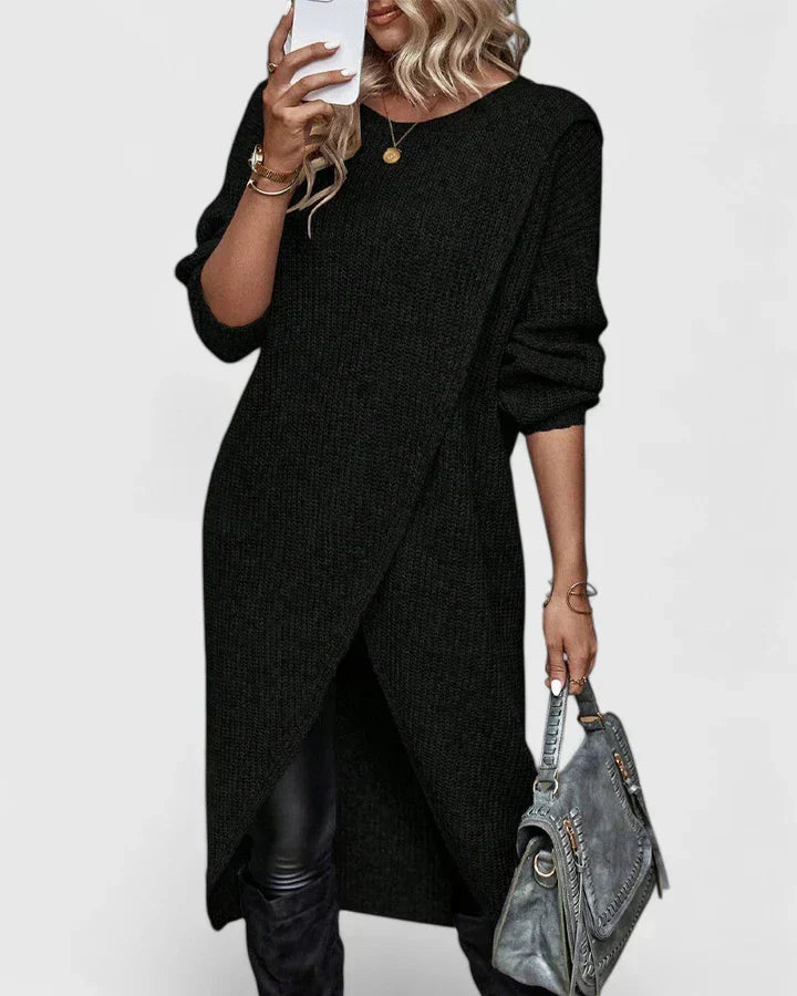 Odette Lambert | Wrap-Front Knit Jumper Dress