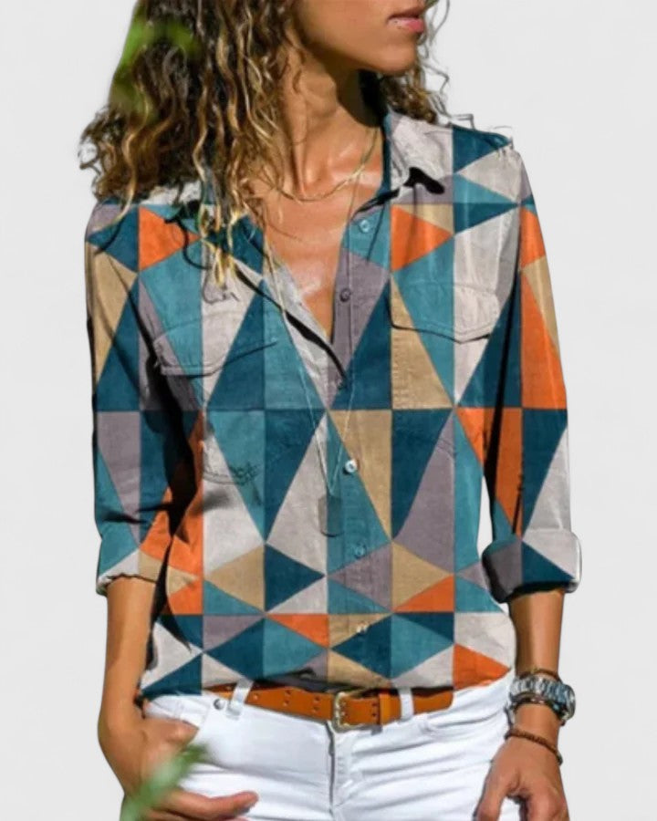 Cordelia Winstanley | Striped Cotton Blouse With Button Front