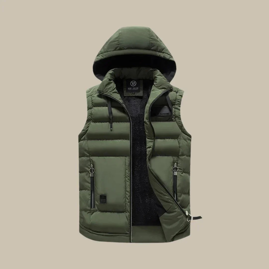Duncan Griffiths | Padded Hooded Bodywarmer for Men