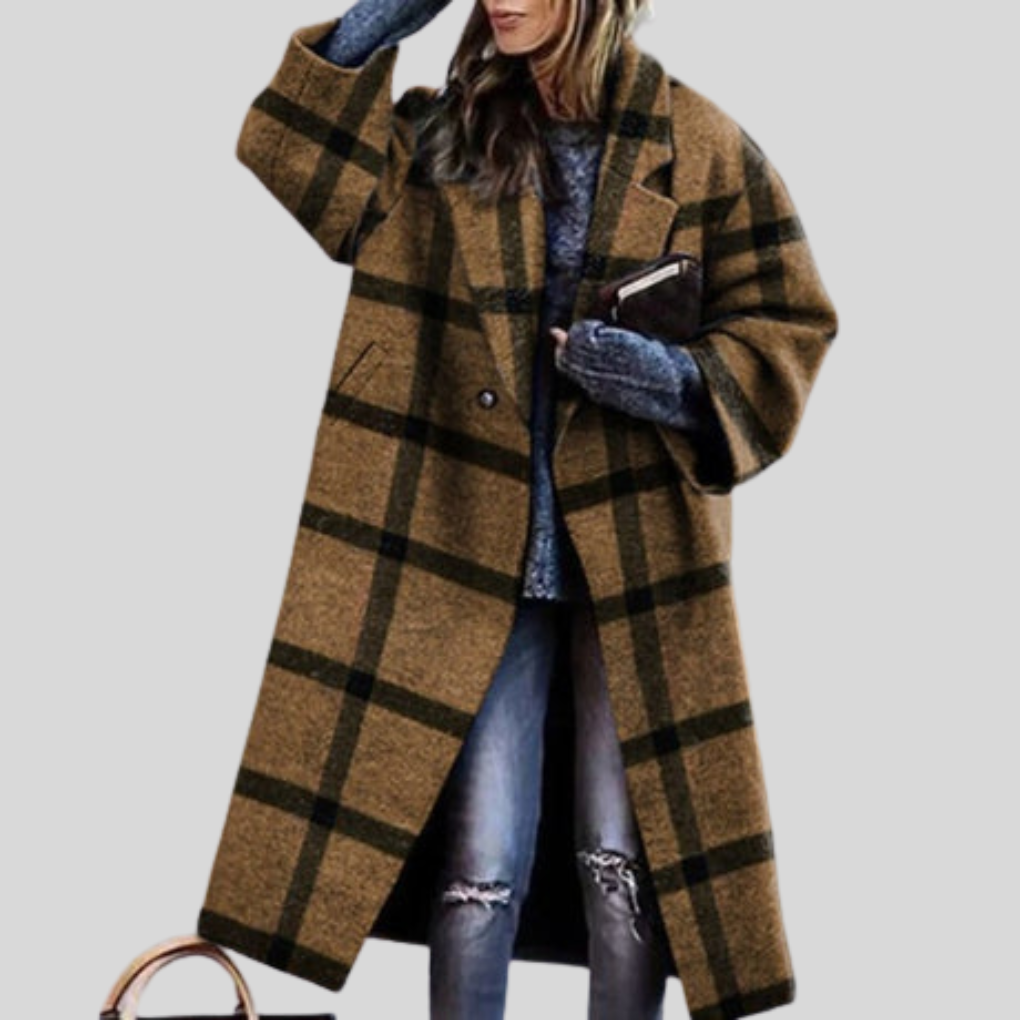 Marina Holloway | Oversized Plaid Longline Coat