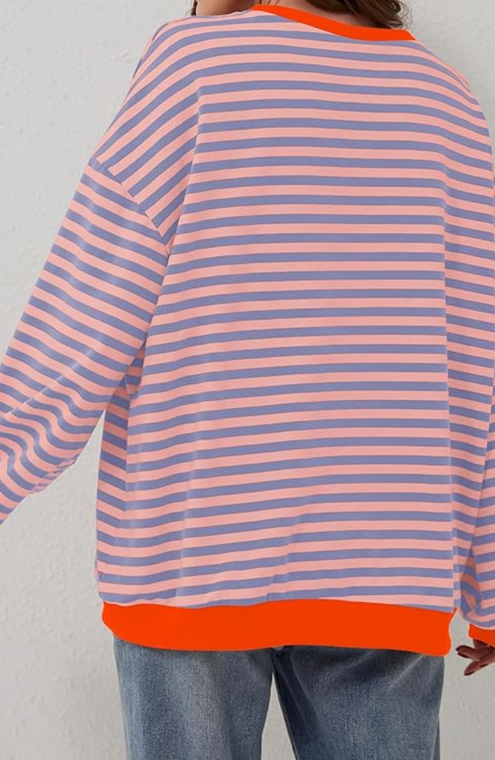 Cassandra Whitlock | Striped Colour-Block Pullover Sweater