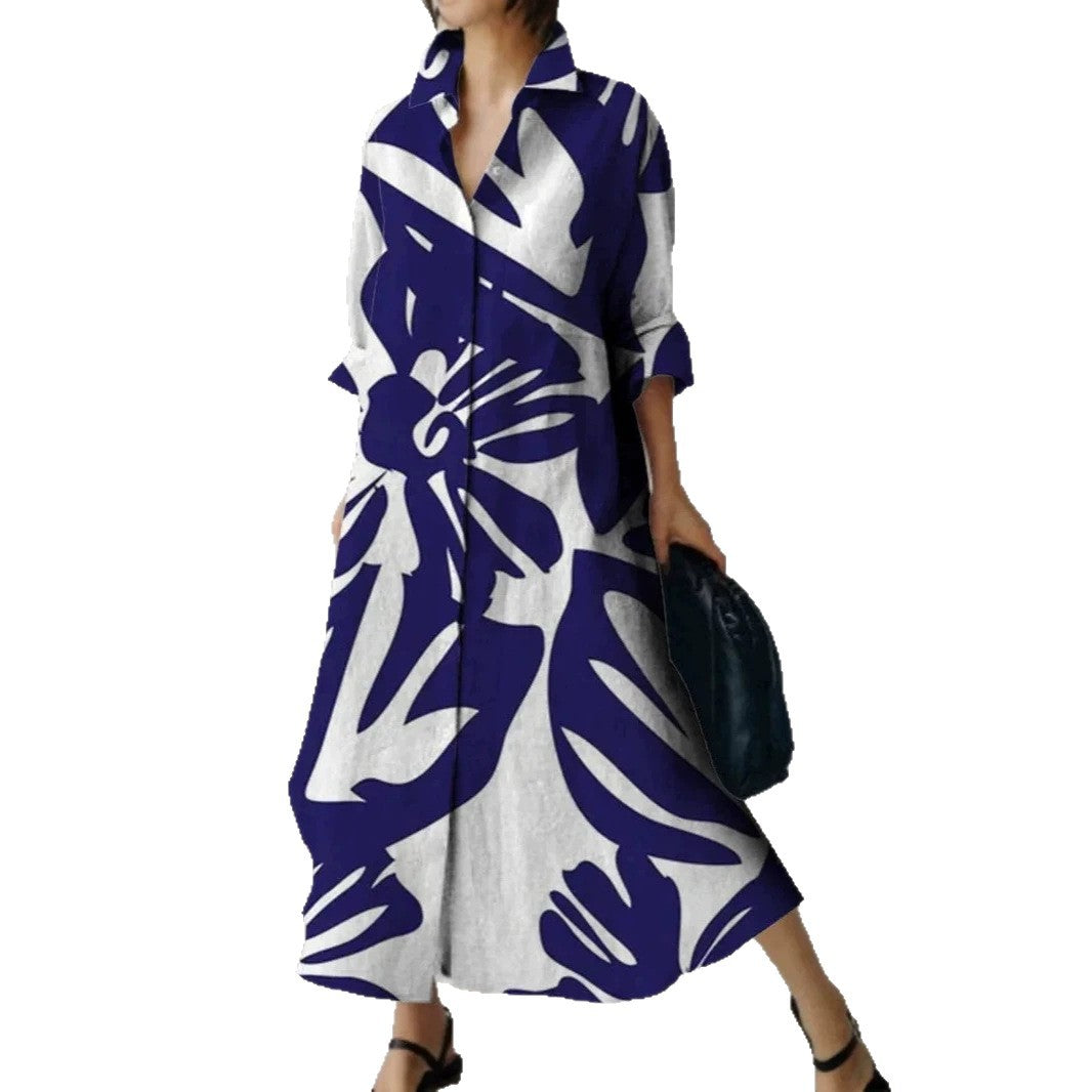 Millicent Sheridan | Floral Print Midi Shirt Dress