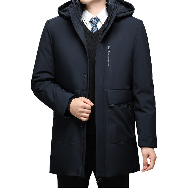 Nathaniel Ashcombe | Hooded Puffer Mens Jacket With Detachable Liner