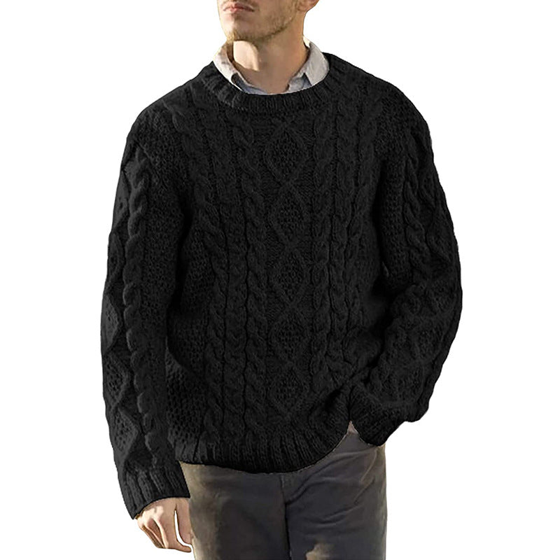 Lachlan Ferguson | Cable-Knit Crew Neck Sweater for Men