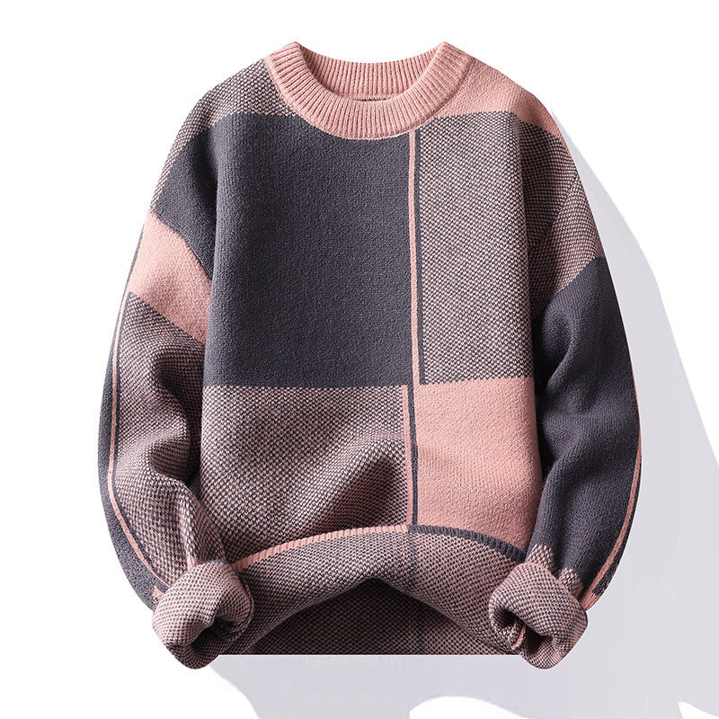 Oliver Standish | Colour Block Knitted Sweater For Men