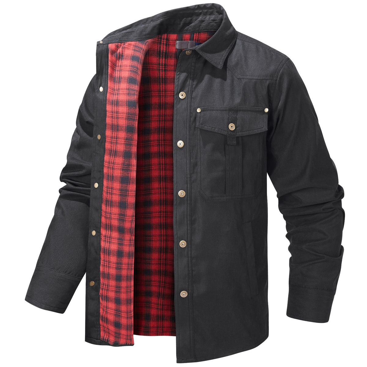 Nathaniel Reed | Plaid-Lined Flannel Shirt Jacket for Men