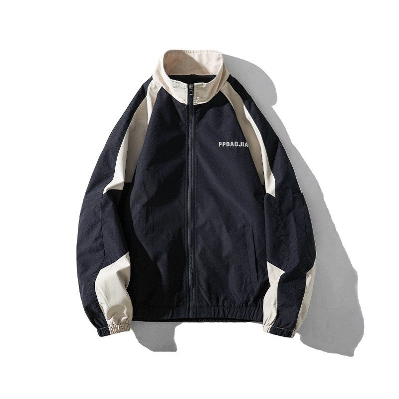 Callum Fenton | Colour-Block Mens Jacket With Zip-Up Front