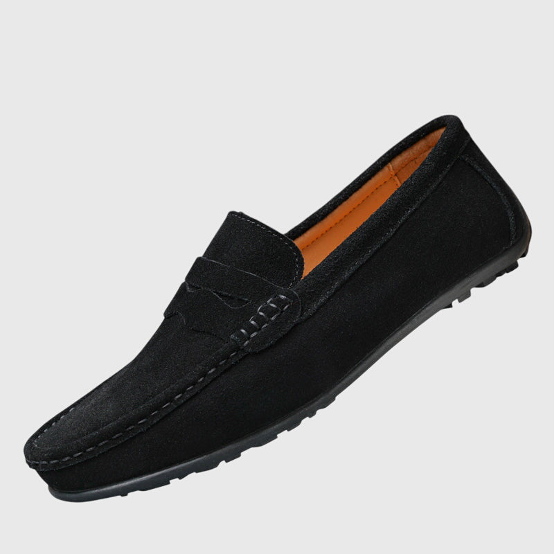 Poppy Winstanley | Suede Penny Loafers For Women