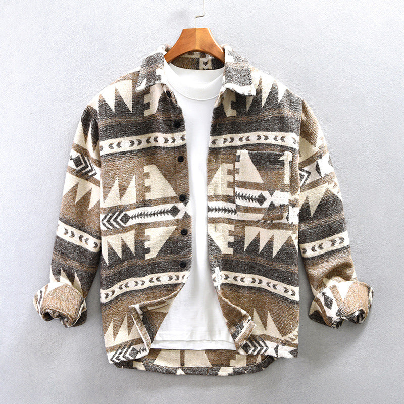 Jasper Trent | Aztec Print Wool Mens Jacket