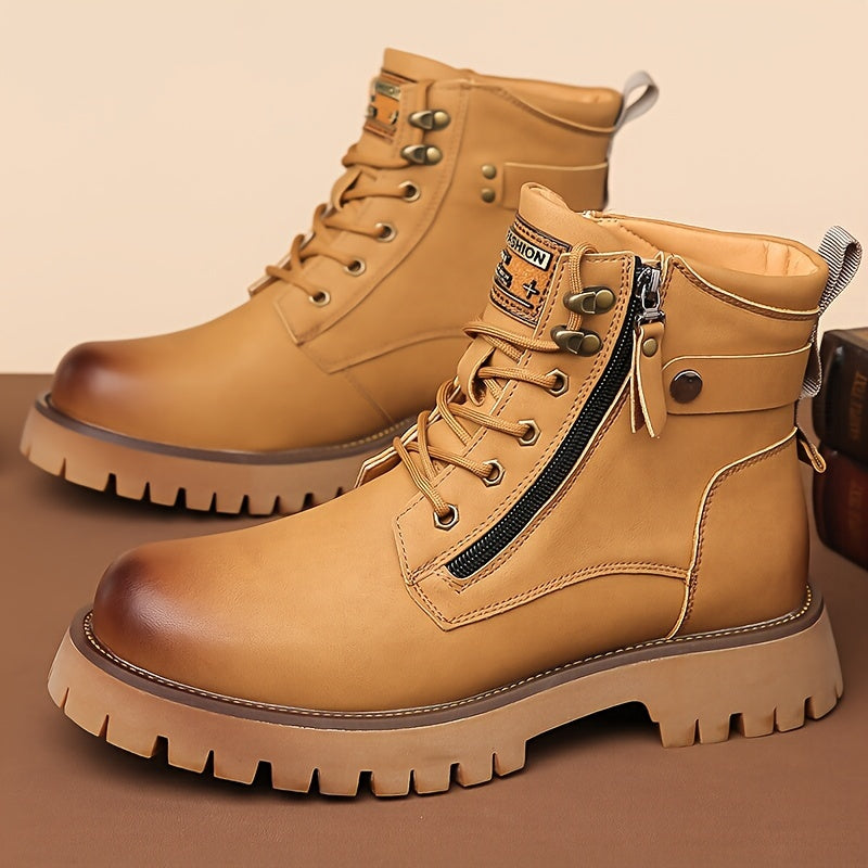 Duncan Ferris | Rugged Black Leather Combat Boots