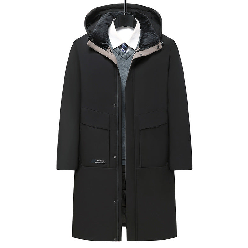 Nathaniel Fletcher | Long Hooded Puffer Jacket for Men