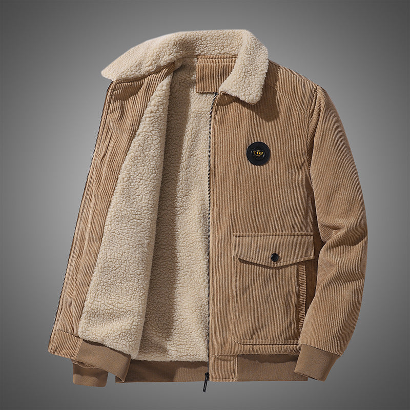 Roland Ashbourne | Corduroy Work Jacket with Sherpa Collar