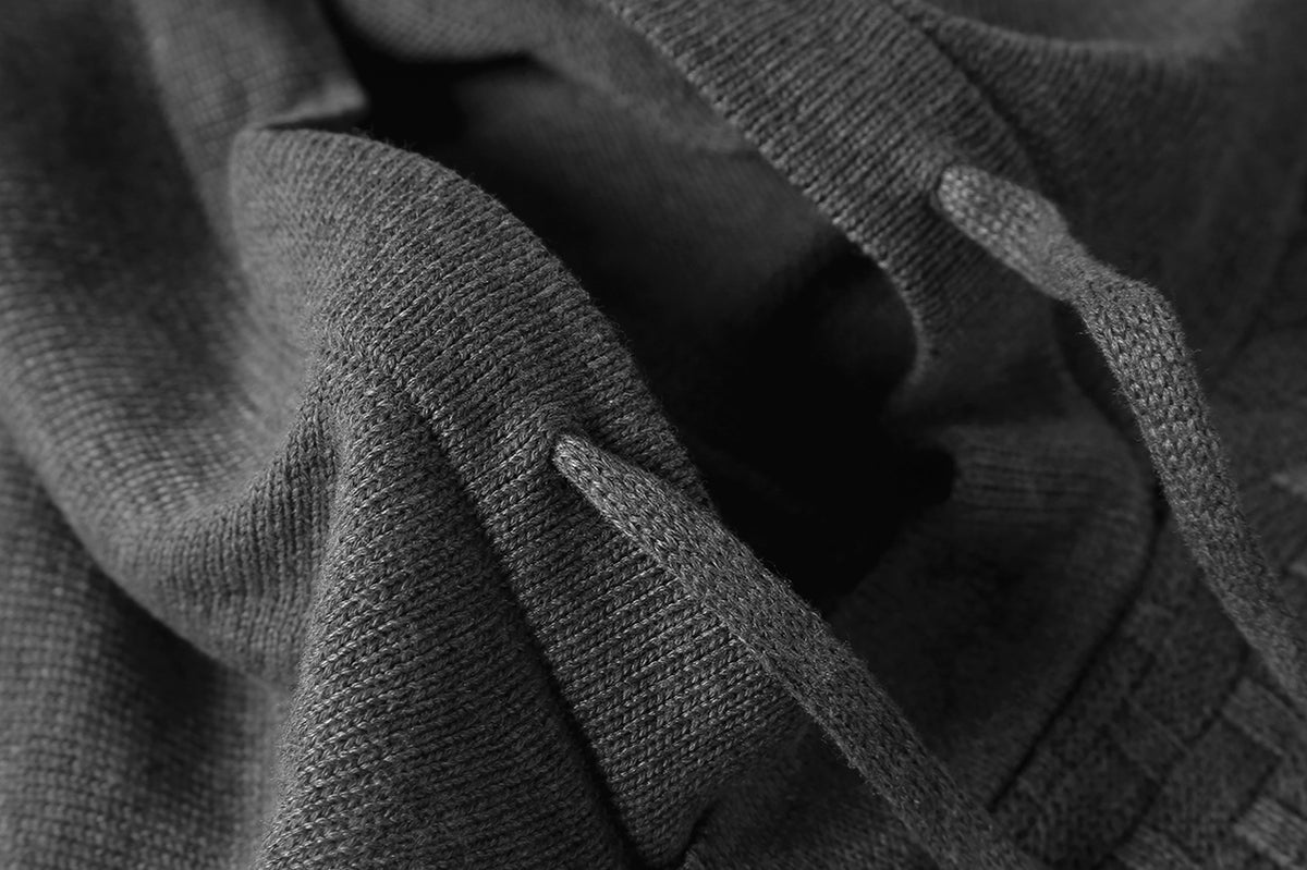 Jasper Coldwell | Textured Knit Hoodie With Drawstring Hood
