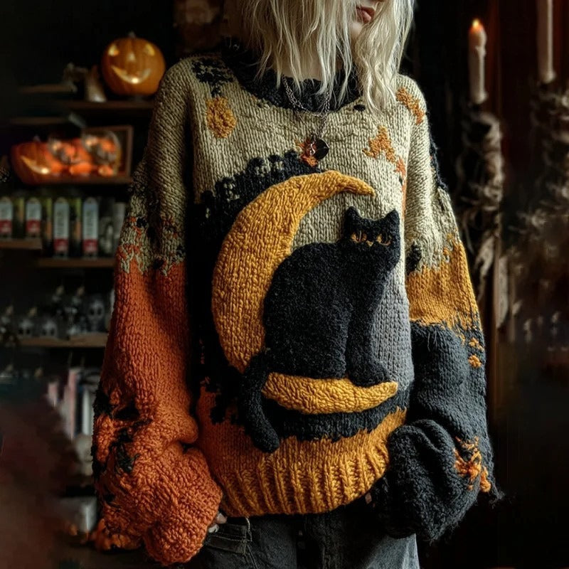 Callum Fairbanks | Pumpkin Bat Print Sweater For Men