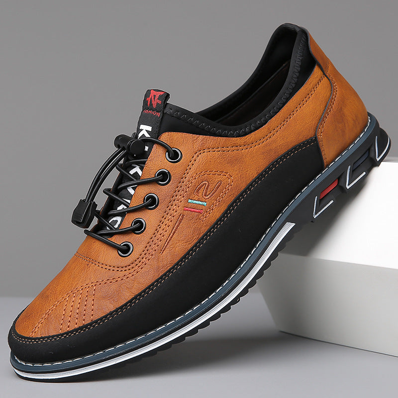 Duncan Sinclair | Grey Leather Lace-Up Casual Shoes For Men