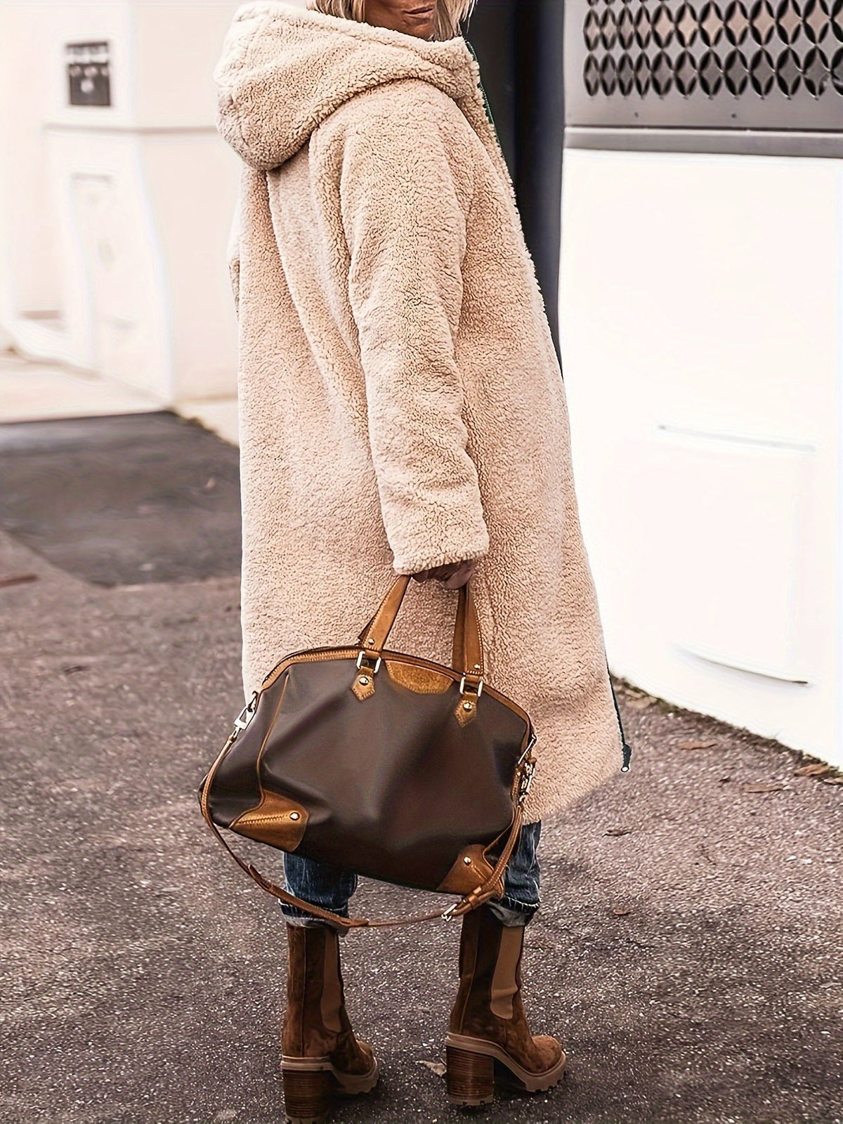 Diana Sutherland | Cozy Reversible Long Coat For Women