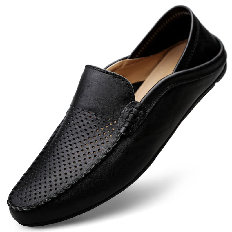 Graham Pemberton | Perforated Leather Driving Loafers