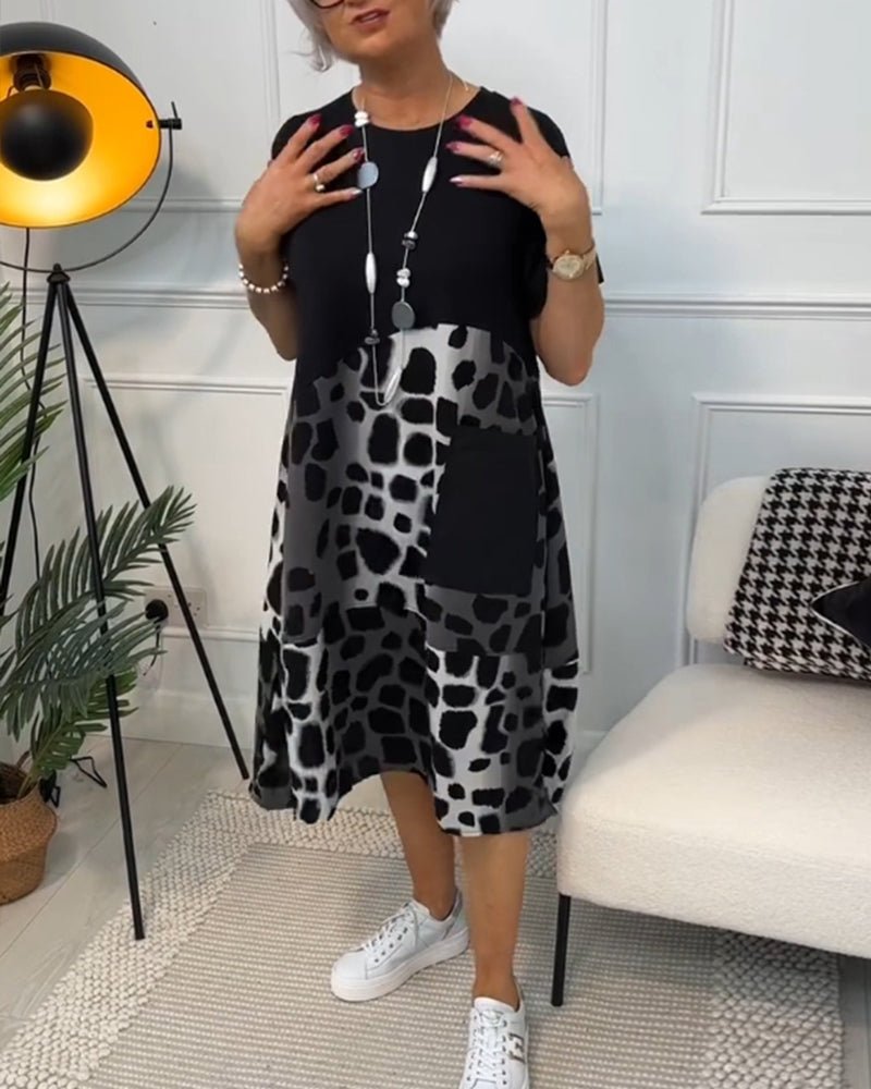 Georgia Stanhope | Colour-Block Midi Dress With Pocket Detail