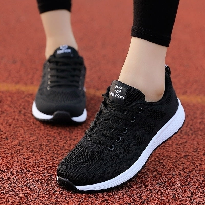 Poppy Ainsley | Breathable Mesh Sneakers With Lace-Up Detail