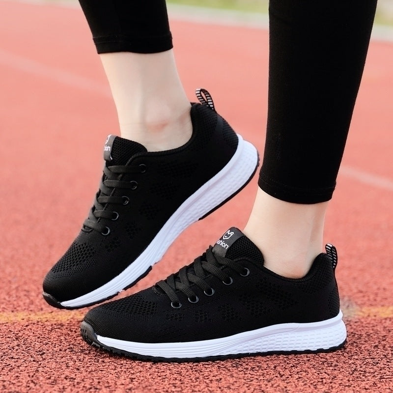 Poppy Ainsley | Breathable Mesh Sneakers With Lace-Up Detail