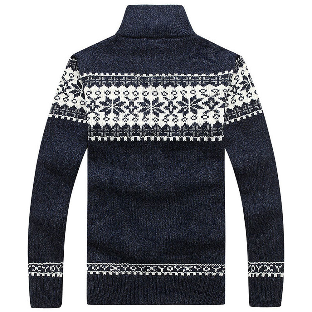 Desmond Hill | Fair Isle Knitted Zip Cardigan